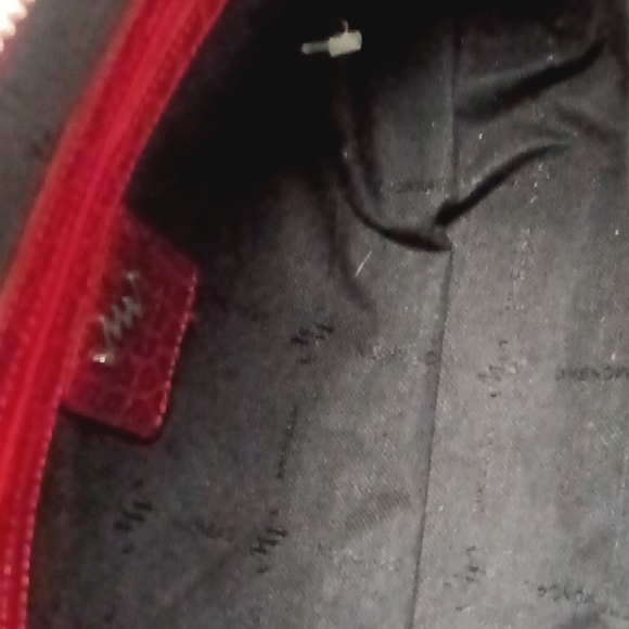 Monsac red snake embossed leather purse - Picture 4 of 11